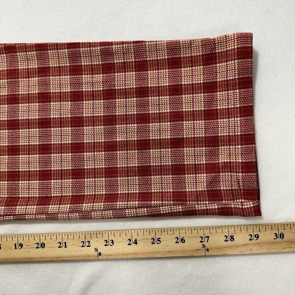 Brandy Melville Women's One Size Red Plaid Check High Rise Tilden Pants MW760 - Picture 13 of 13
